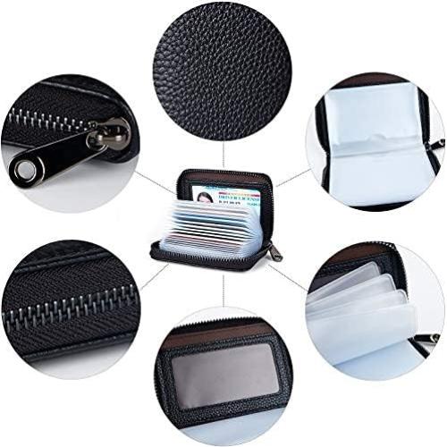 Billetera de Cuero Genuino Aiyo Fashion con Bloqueo RFID