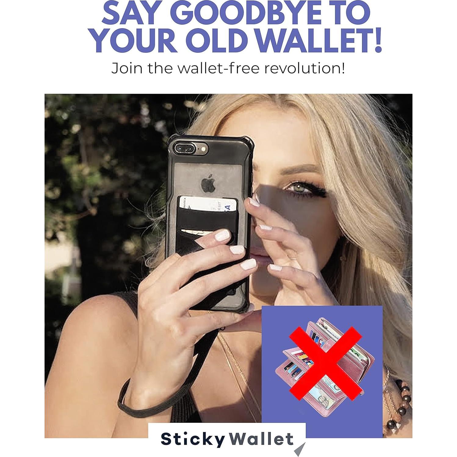 StickyWallet Diseños de Estilo - Soporte Tarjeta Negro 1 Pz