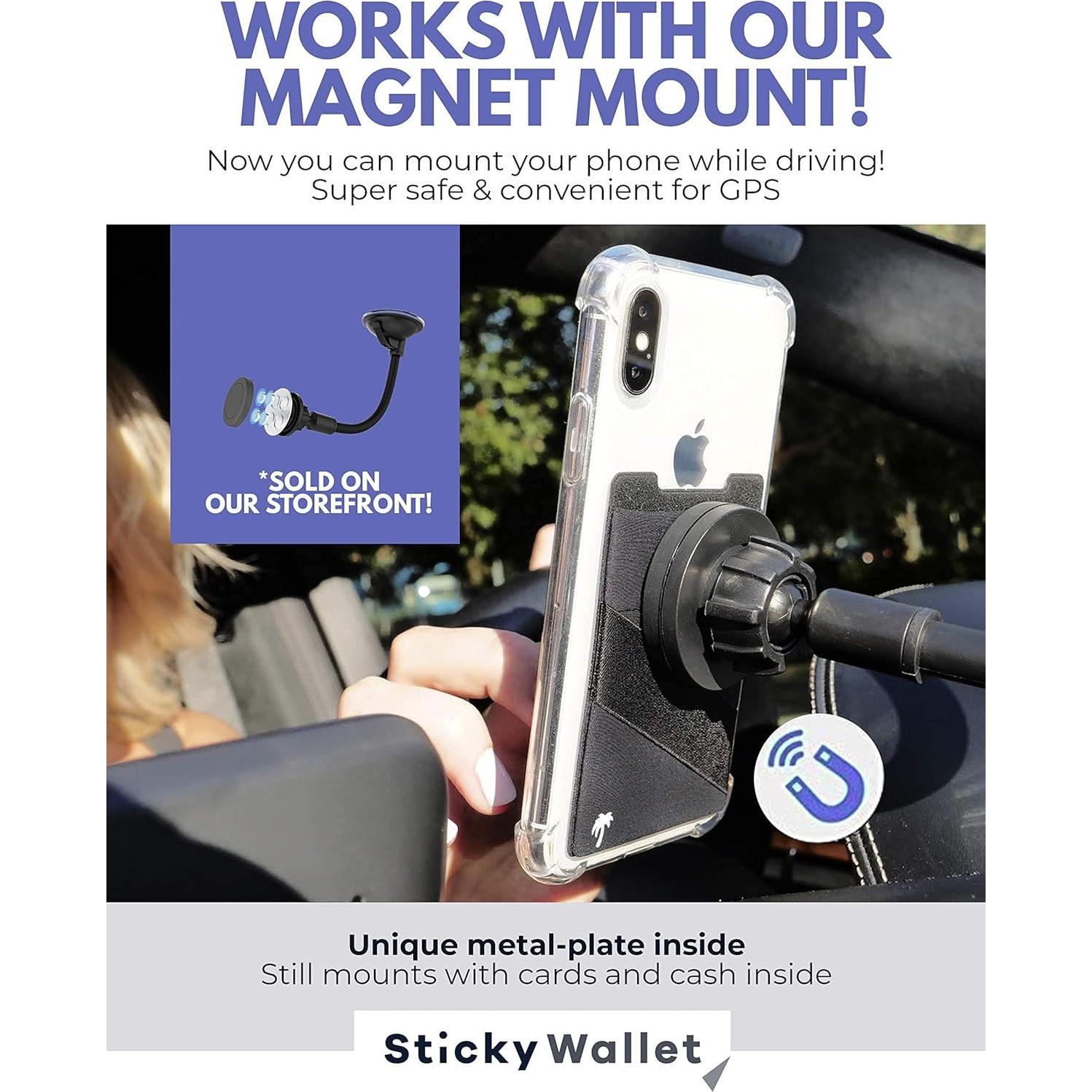 StickyWallet Diseños de Estilo - Soporte Tarjeta Negro 1 Pz