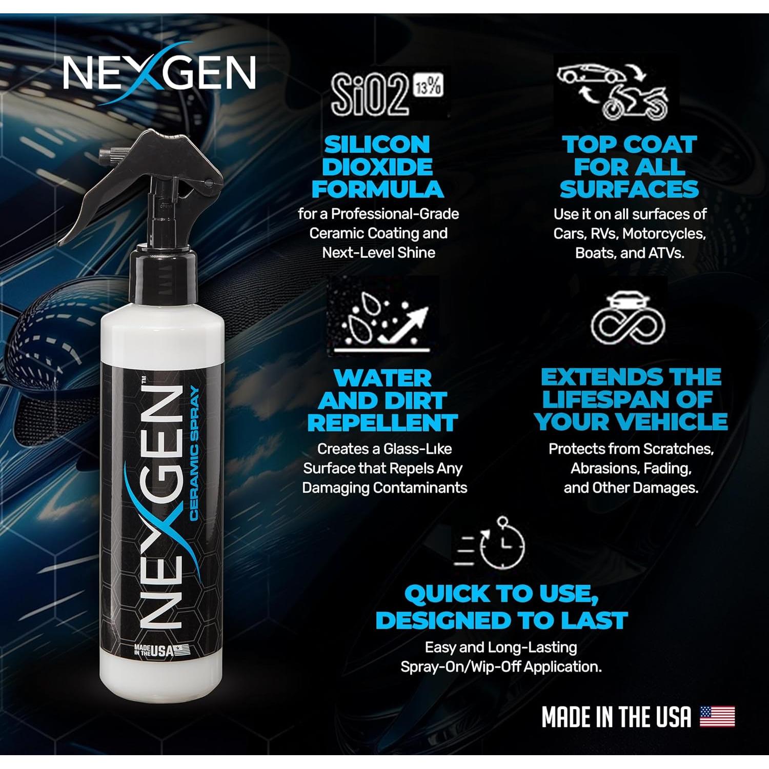 Nexgen Spray Cerámico 226g - Protector para Autos y Más
