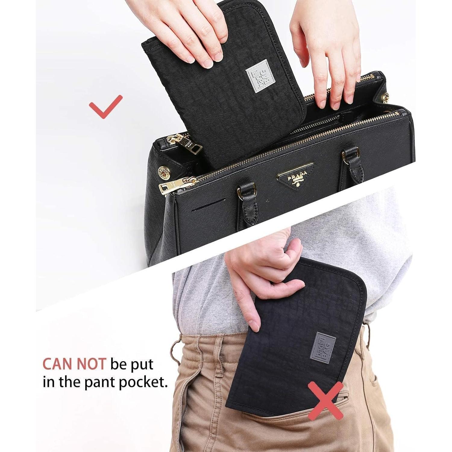 Cartera delgada iN. para 28 tarjetas con bloqueo RFID - Negro