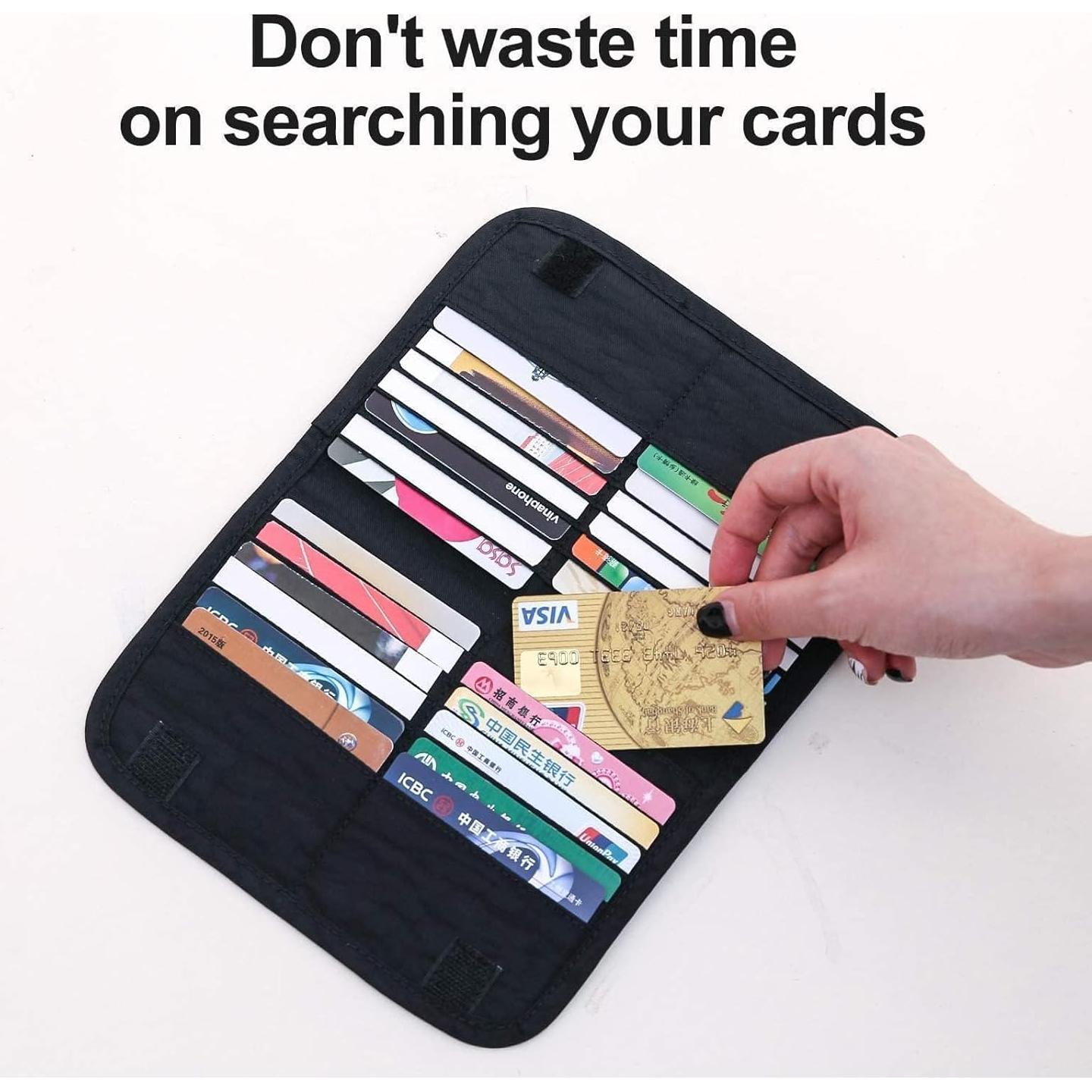 Cartera delgada iN. para 28 tarjetas con bloqueo RFID - Negro