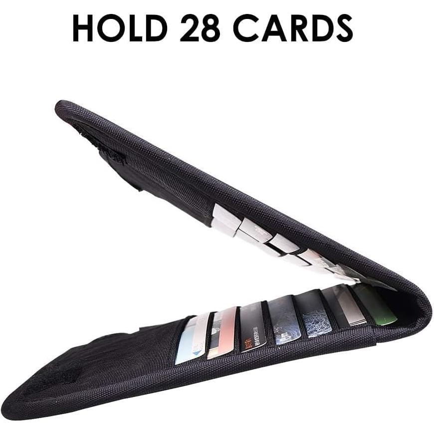 Cartera delgada iN. para 28 tarjetas con bloqueo RFID - Negro