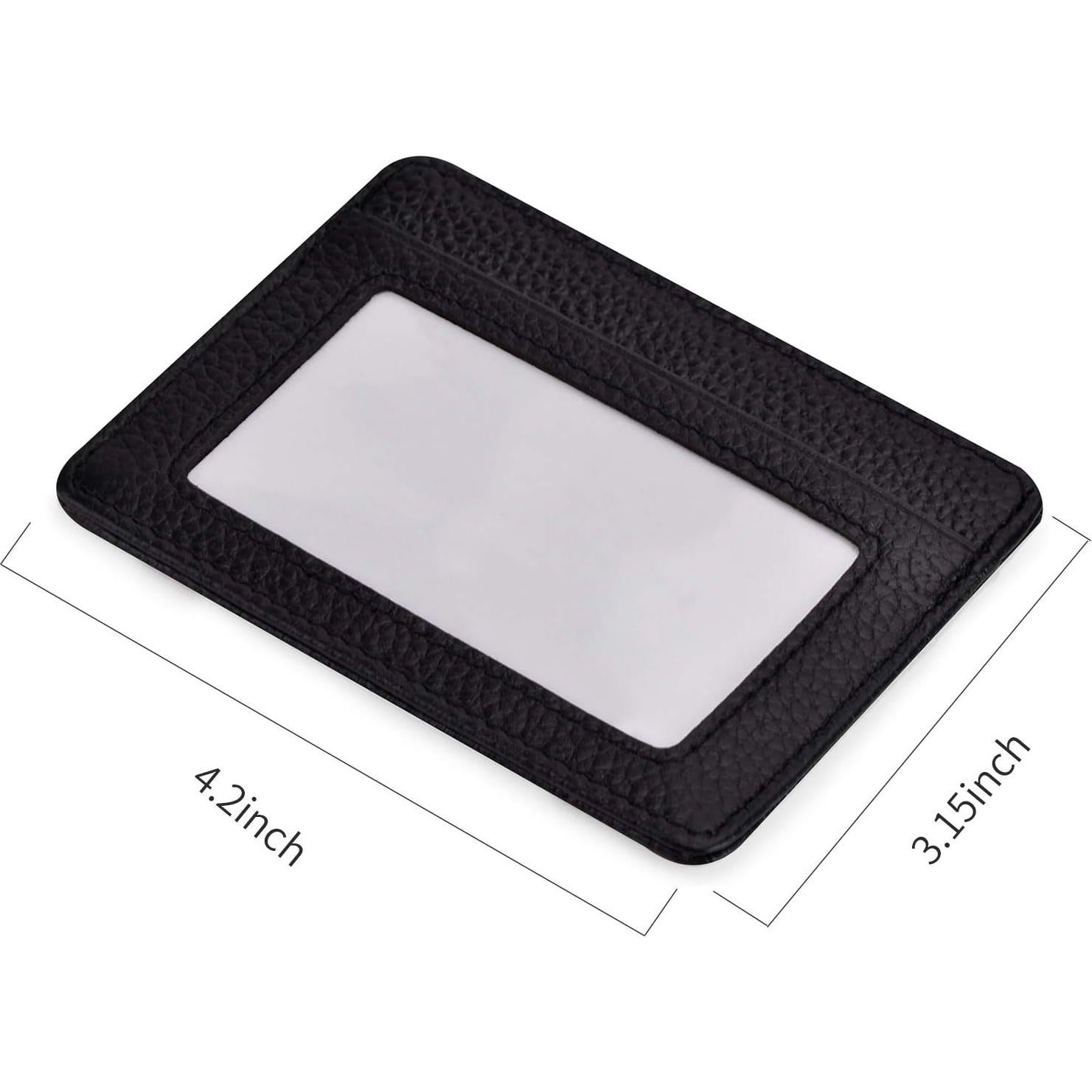 Tarjetero de Cuero Genuino EASTNIGHTS Minimalista Negro