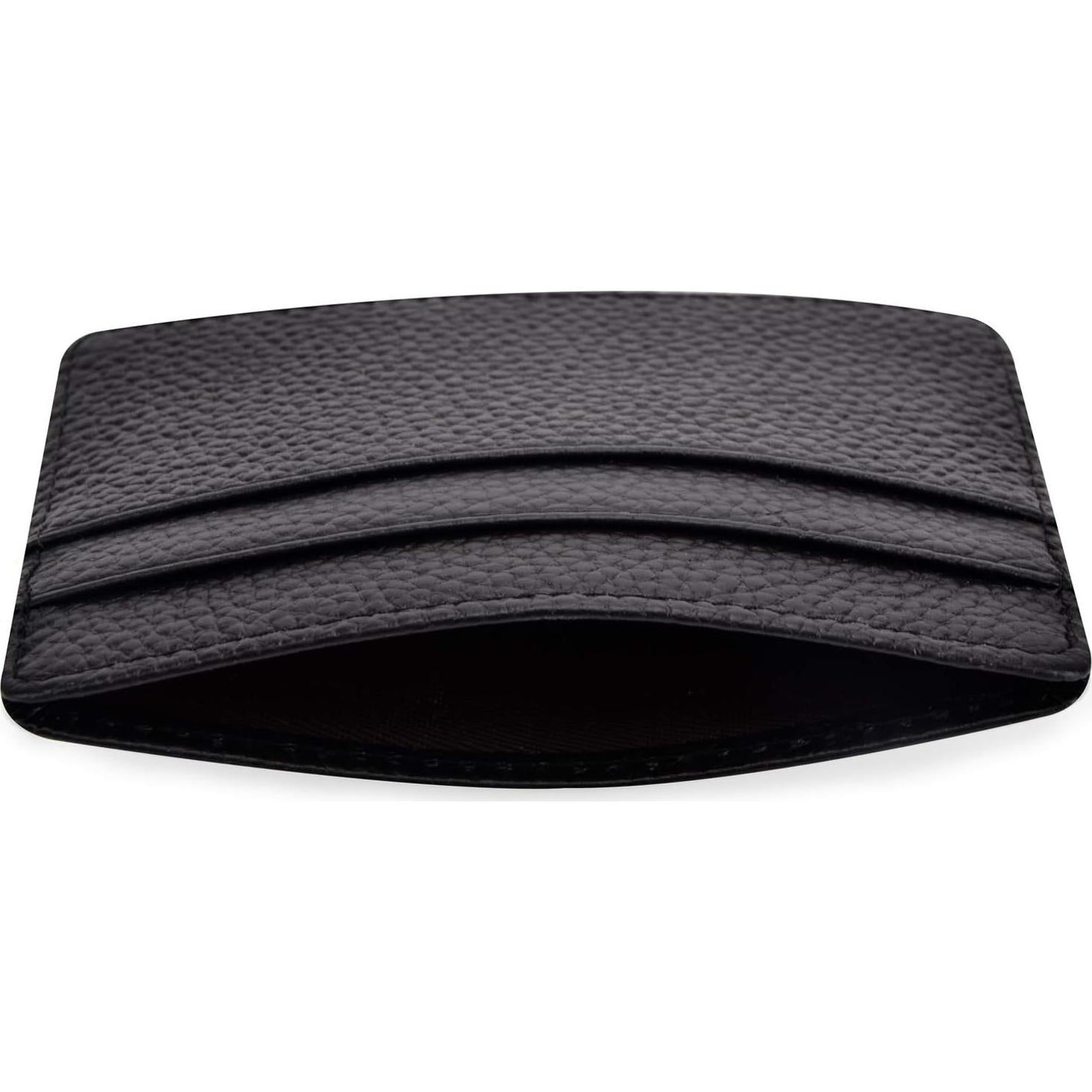 Tarjetero de Cuero Genuino EASTNIGHTS Minimalista Negro