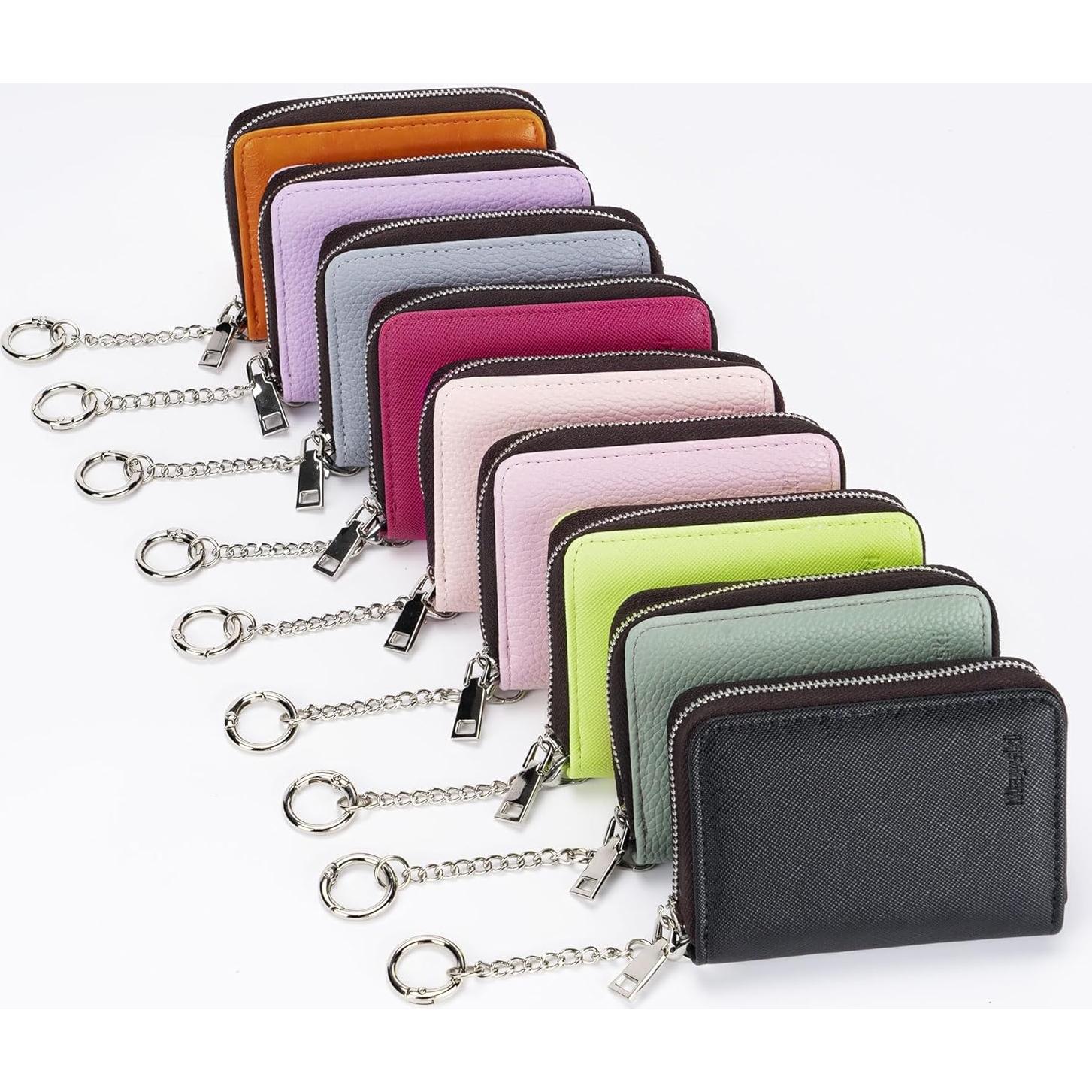 Portatarjetas de Crédito Mayski Negro con Cremallera y Llavero