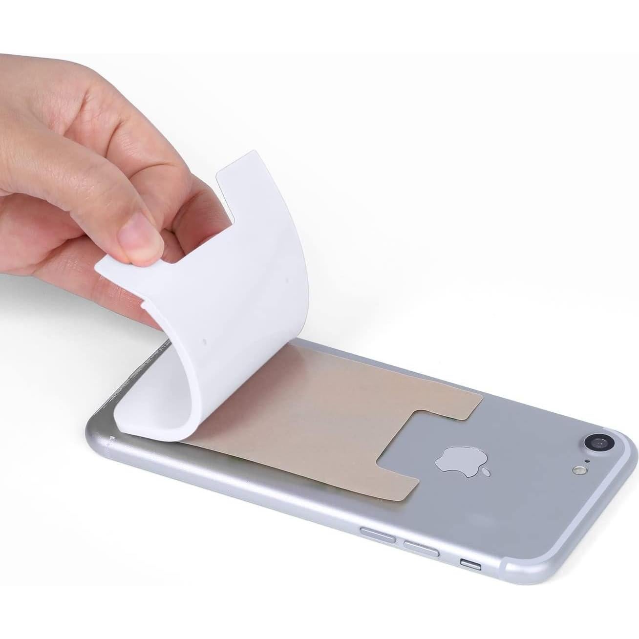 Cartera Adhesiva para Teléfono AgentWhite, Gris/Negro/Blanco