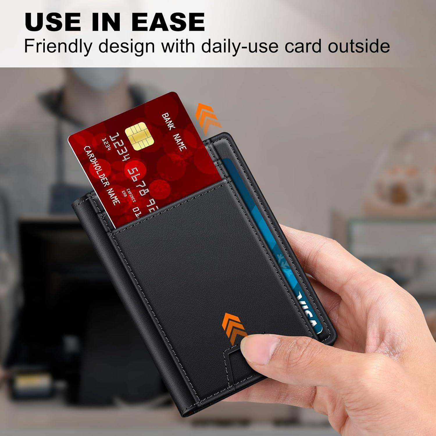 Billetera de Cuero Minimalista GTWUP para Hombres con RFID