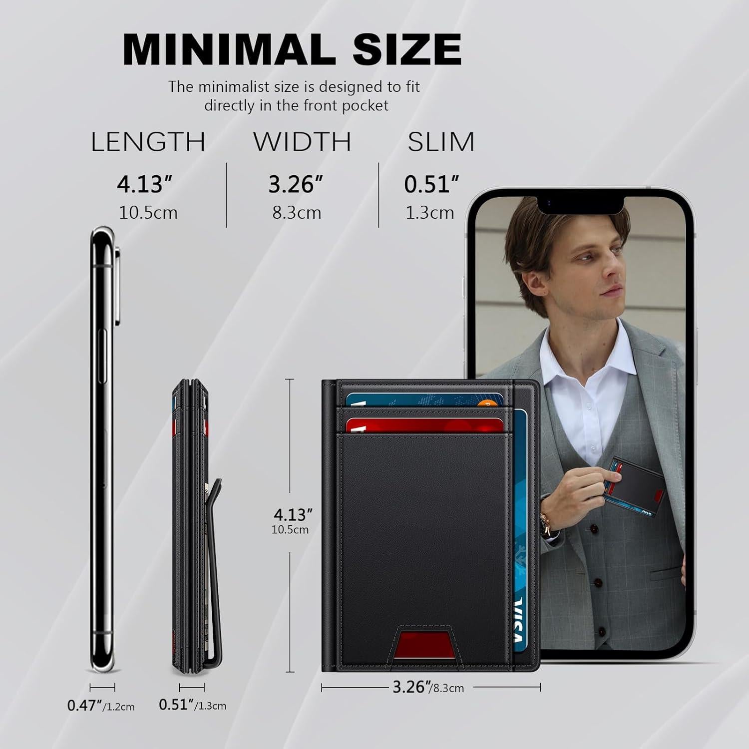 Billetera de Cuero Minimalista GTWUP para Hombres con RFID