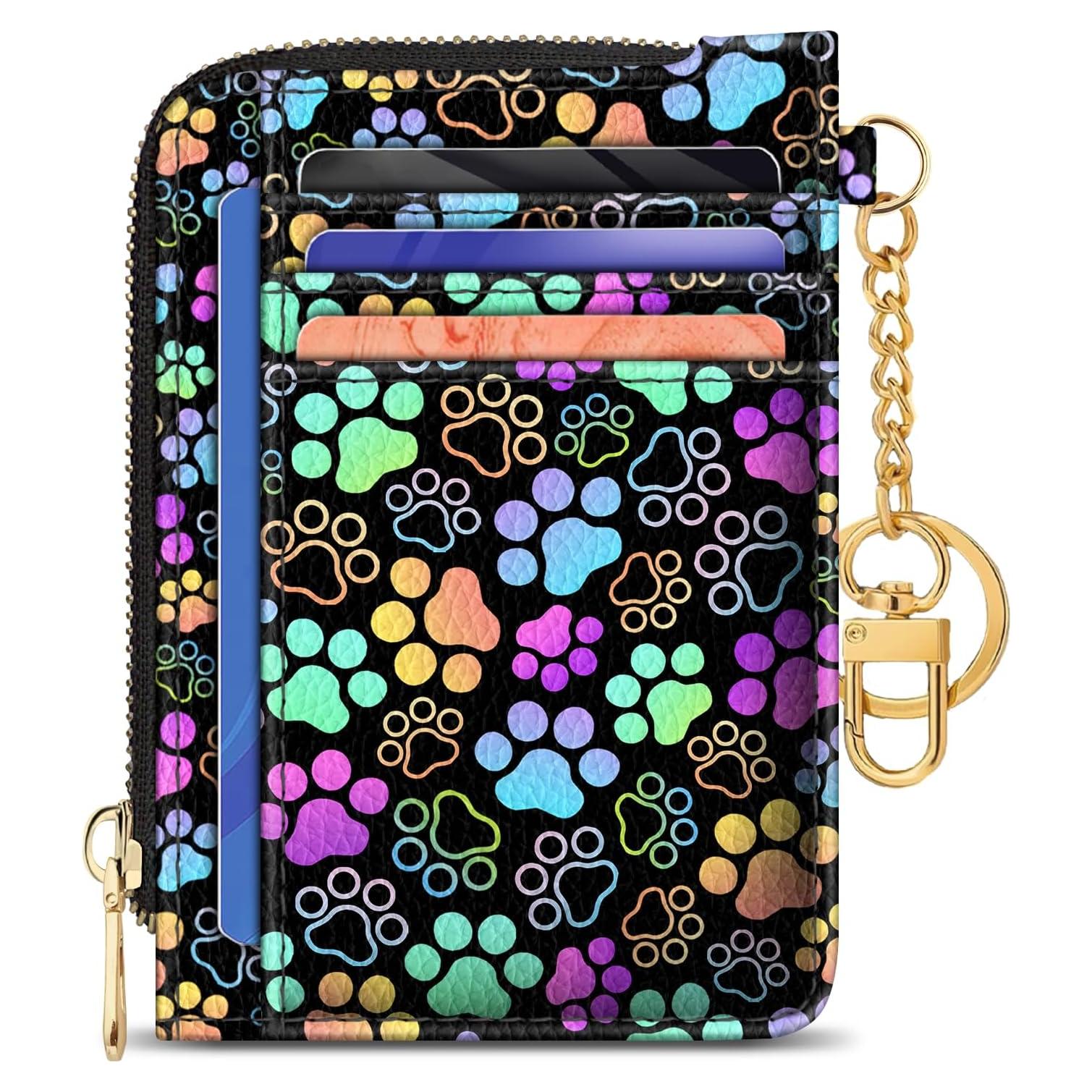 Billetera Slim Giancomics Huella de Perro RFID para Mujeres