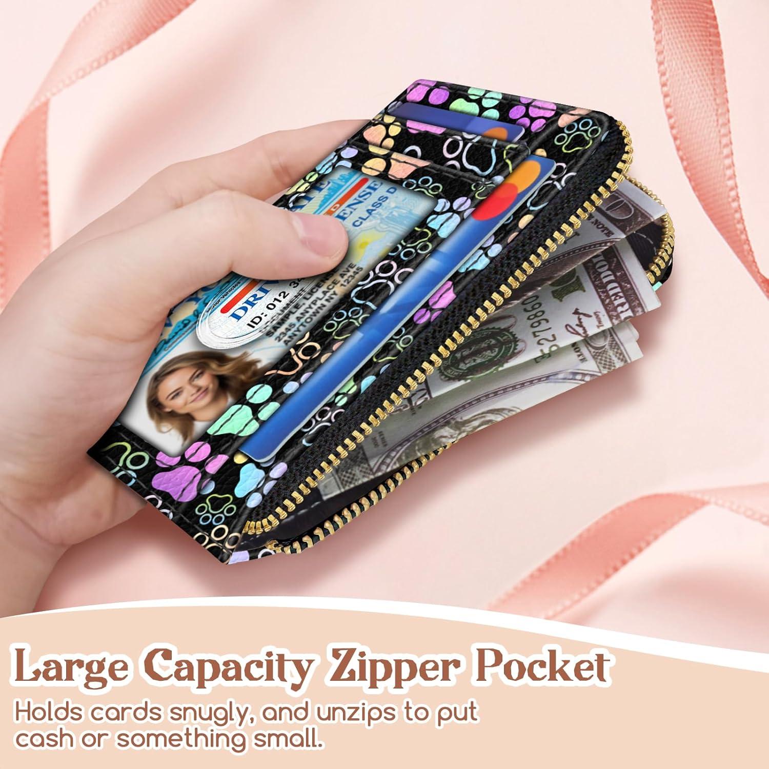 Billetera Slim Giancomics Huella de Perro RFID para Mujeres