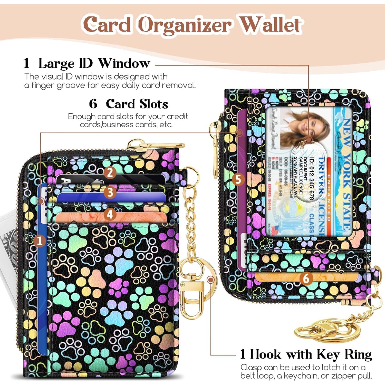 Billetera Slim Giancomics Huella de Perro RFID para Mujeres