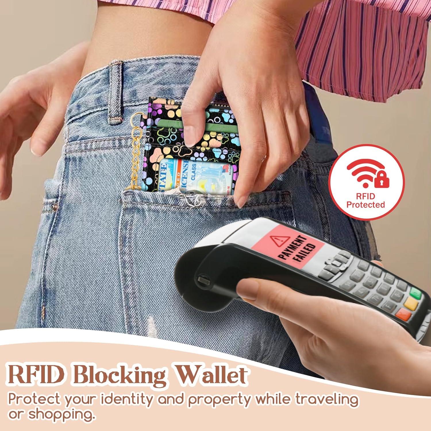 Billetera Slim Giancomics Huella de Perro RFID para Mujeres