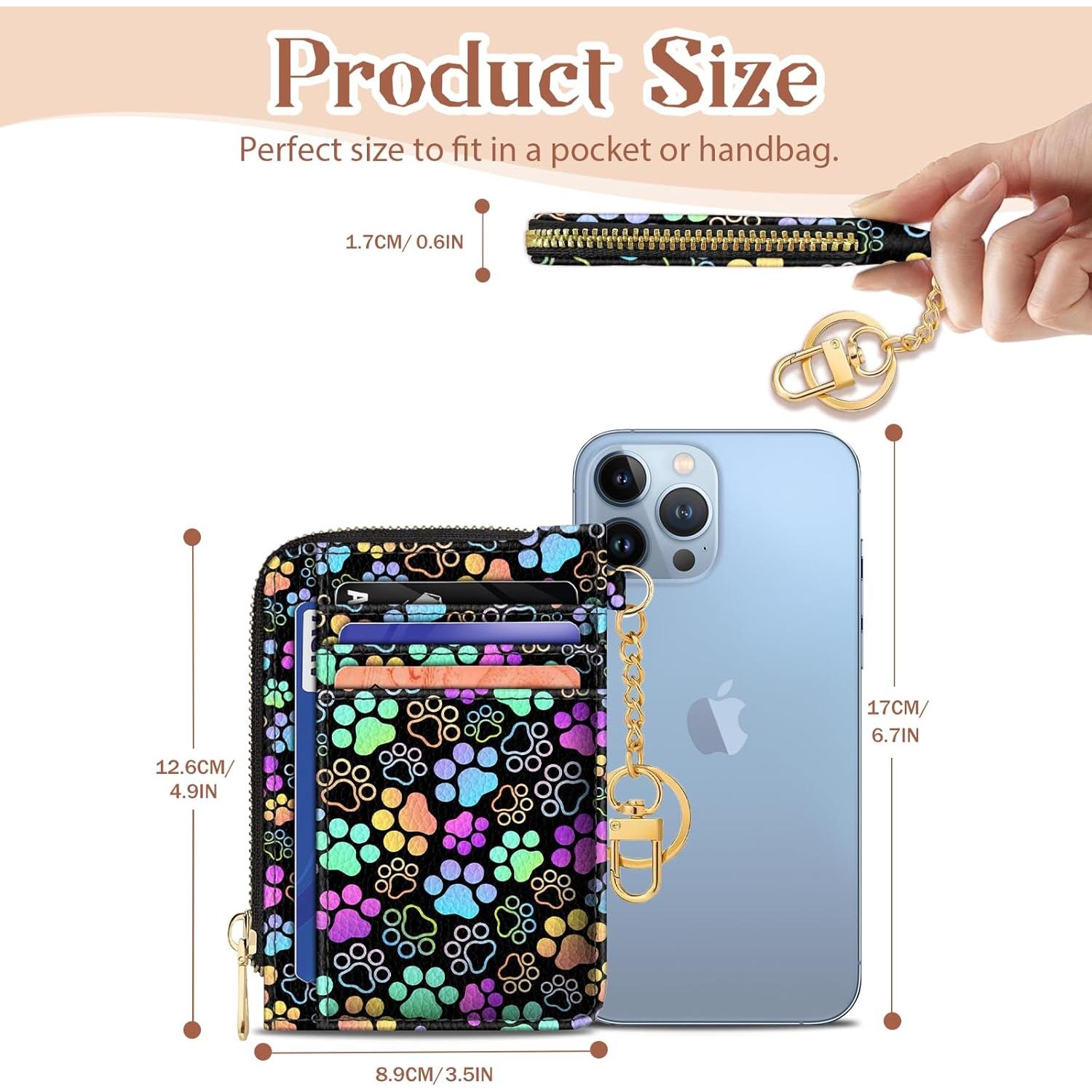 Billetera Slim Giancomics Huella de Perro RFID para Mujeres