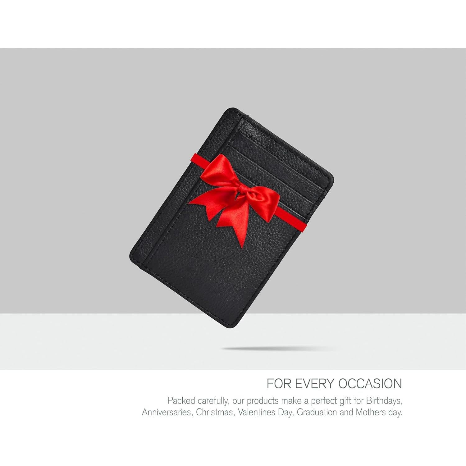 Billetera Minimalista Slim de Cuero Genuino Clifton Heritage - RFID