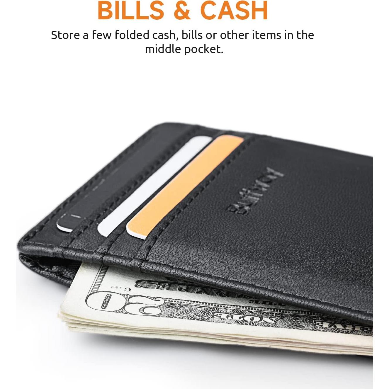 Cartera Slim Buffway para Hombre y Mujer con Bloqueo RFID