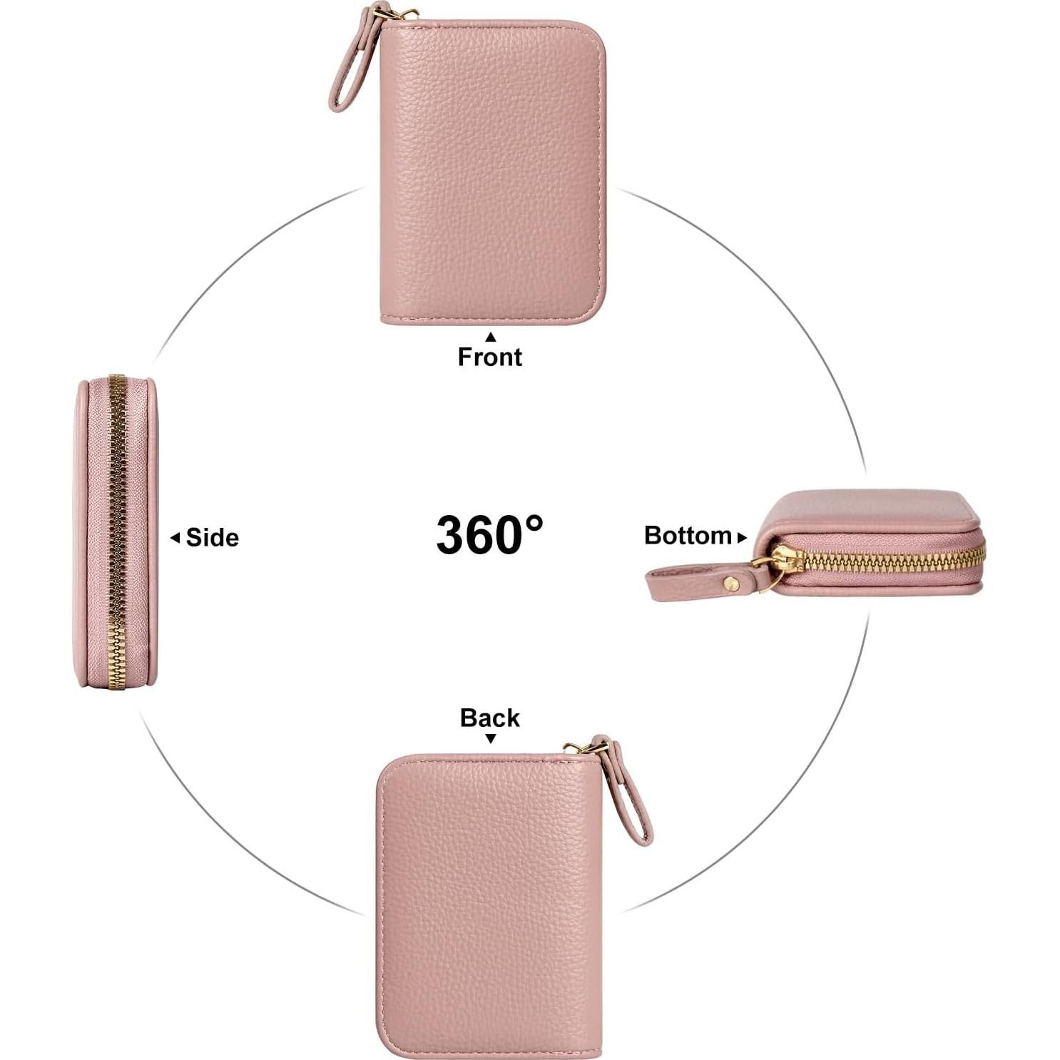 Porta Tarjetas EcoVision con RFID, Cartera Acordeón Rosa