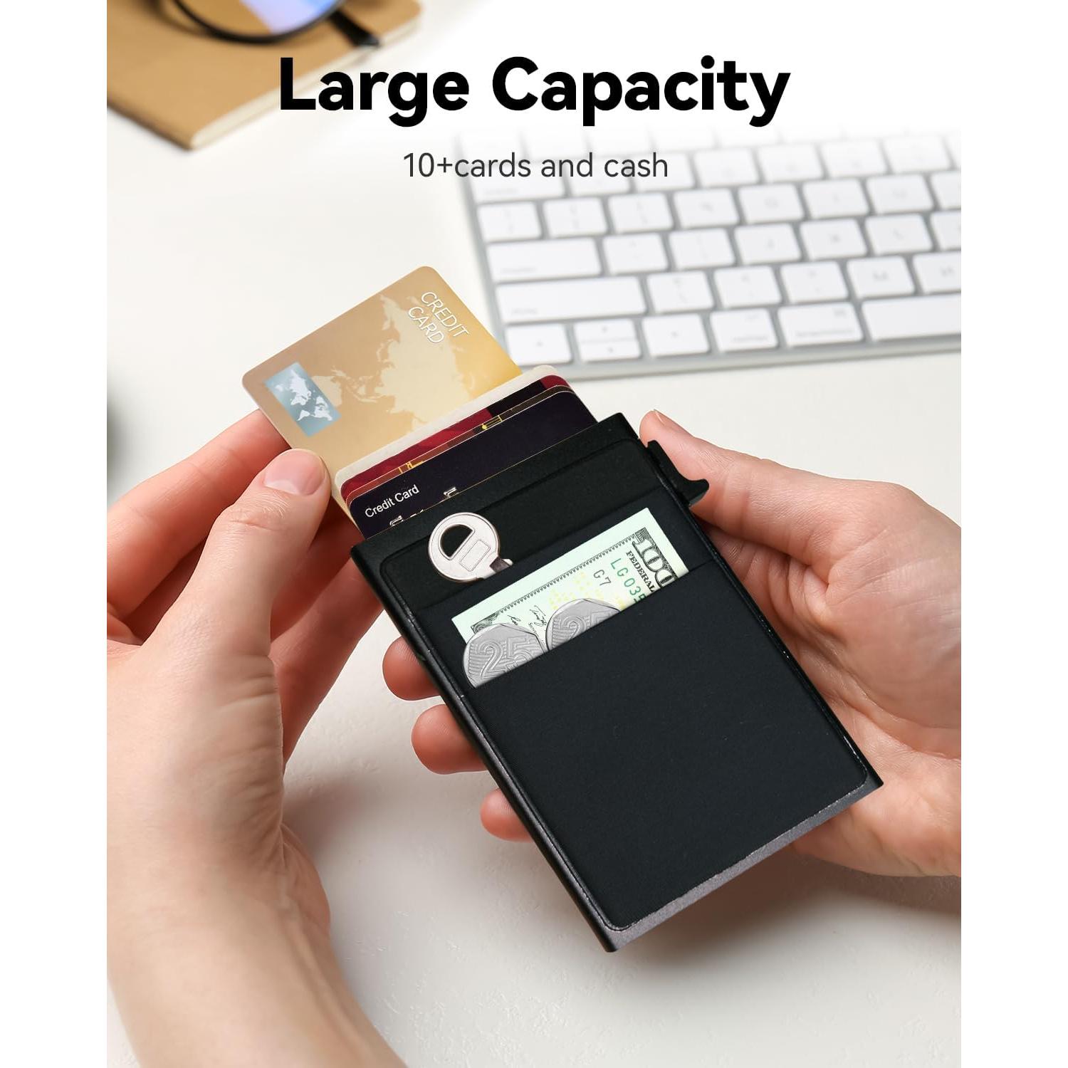 Billetera Metálica Ultra Delgado Errjinhao con Bloqueo RFID