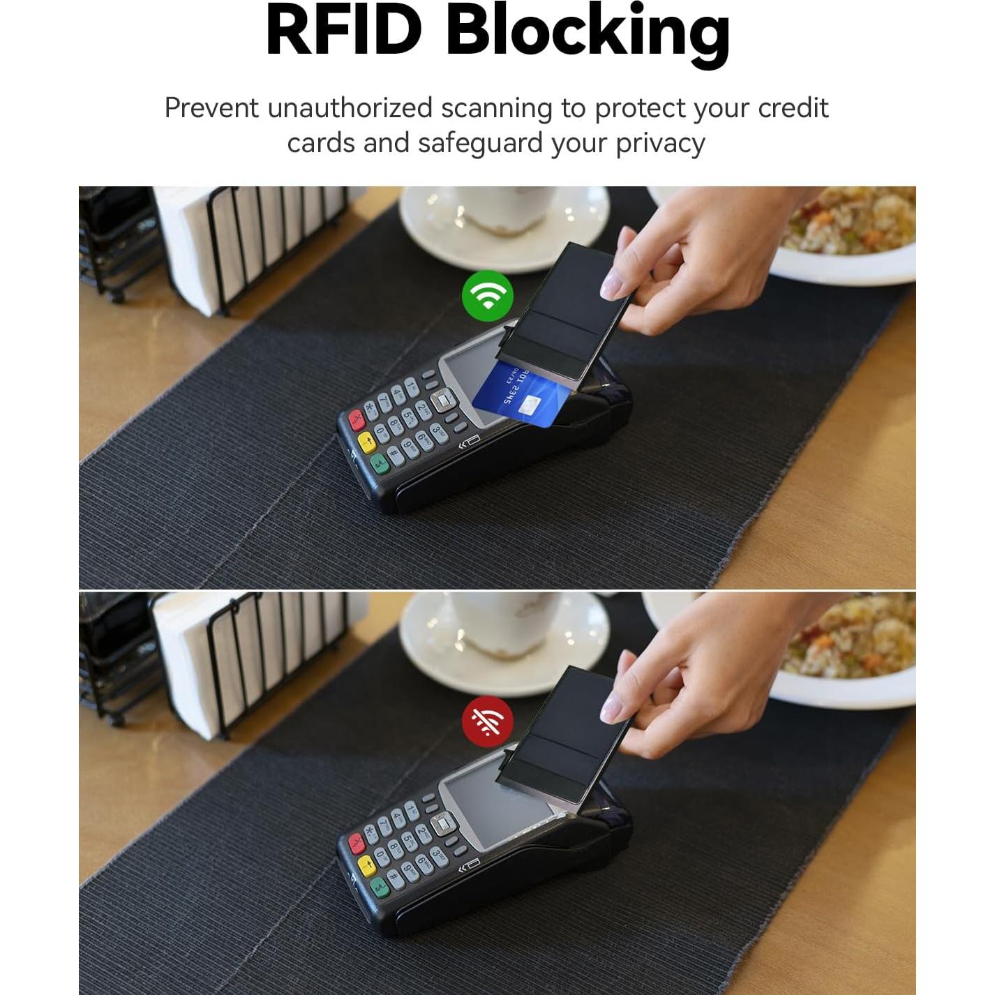 Billetera Metálica Ultra Delgado Errjinhao con Bloqueo RFID