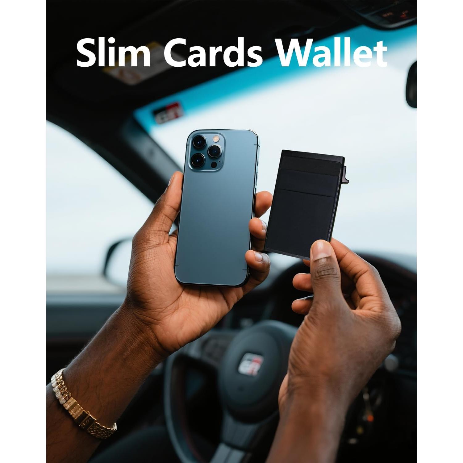 Billetera Metálica Ultra Delgado Errjinhao con Bloqueo RFID