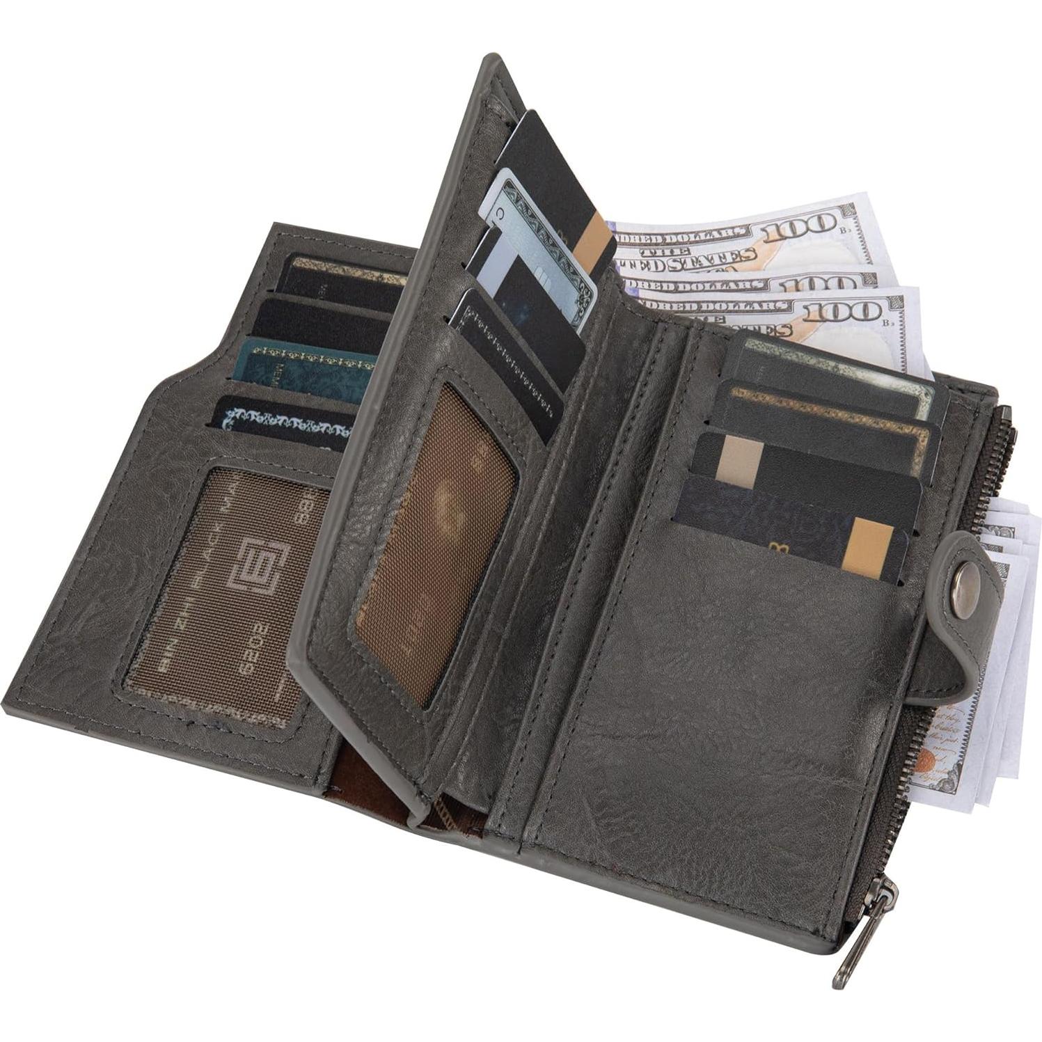 Billetera Bifold Slim Wrangler para Mujeres - Cuero Vegano