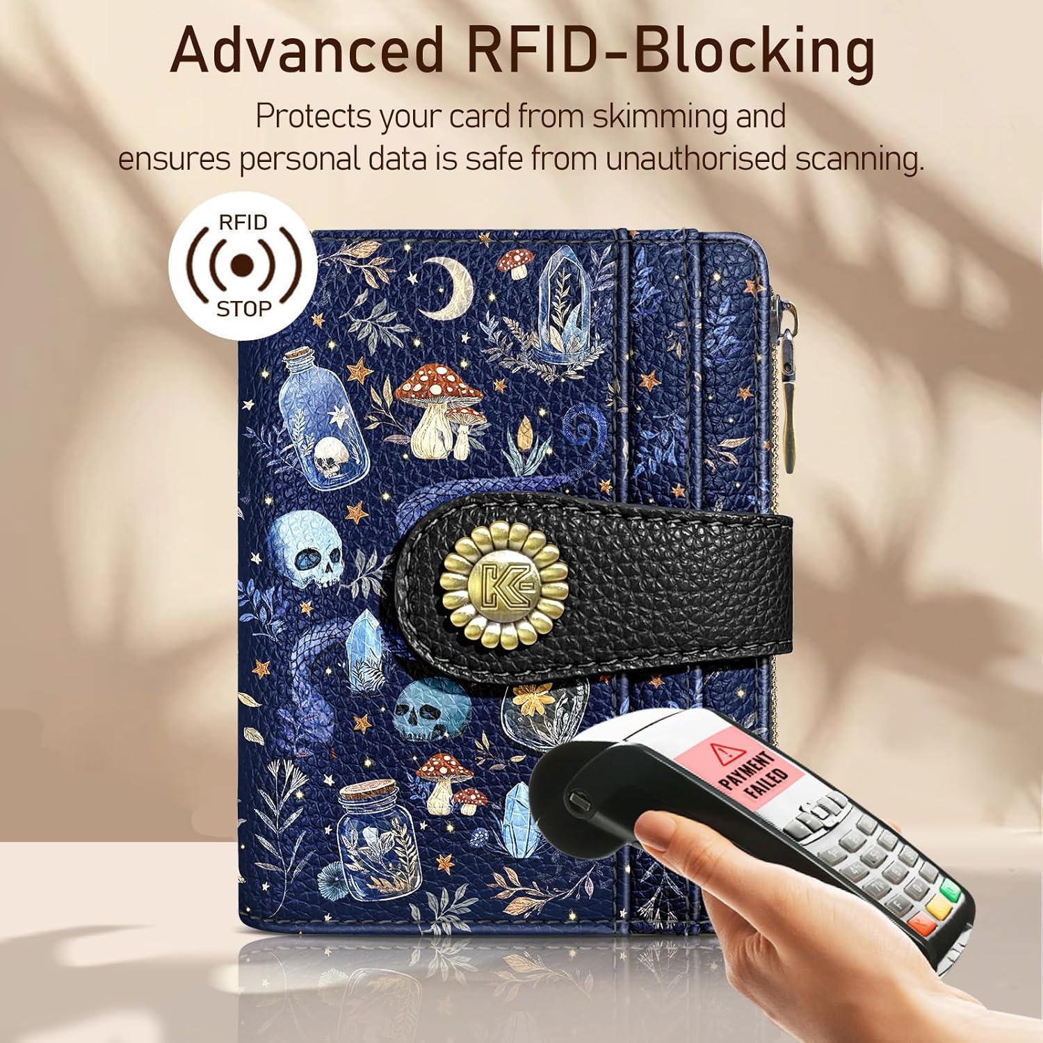 Cartera Bifolding Mujer Kelvoris con RFID y 10 Ranuras