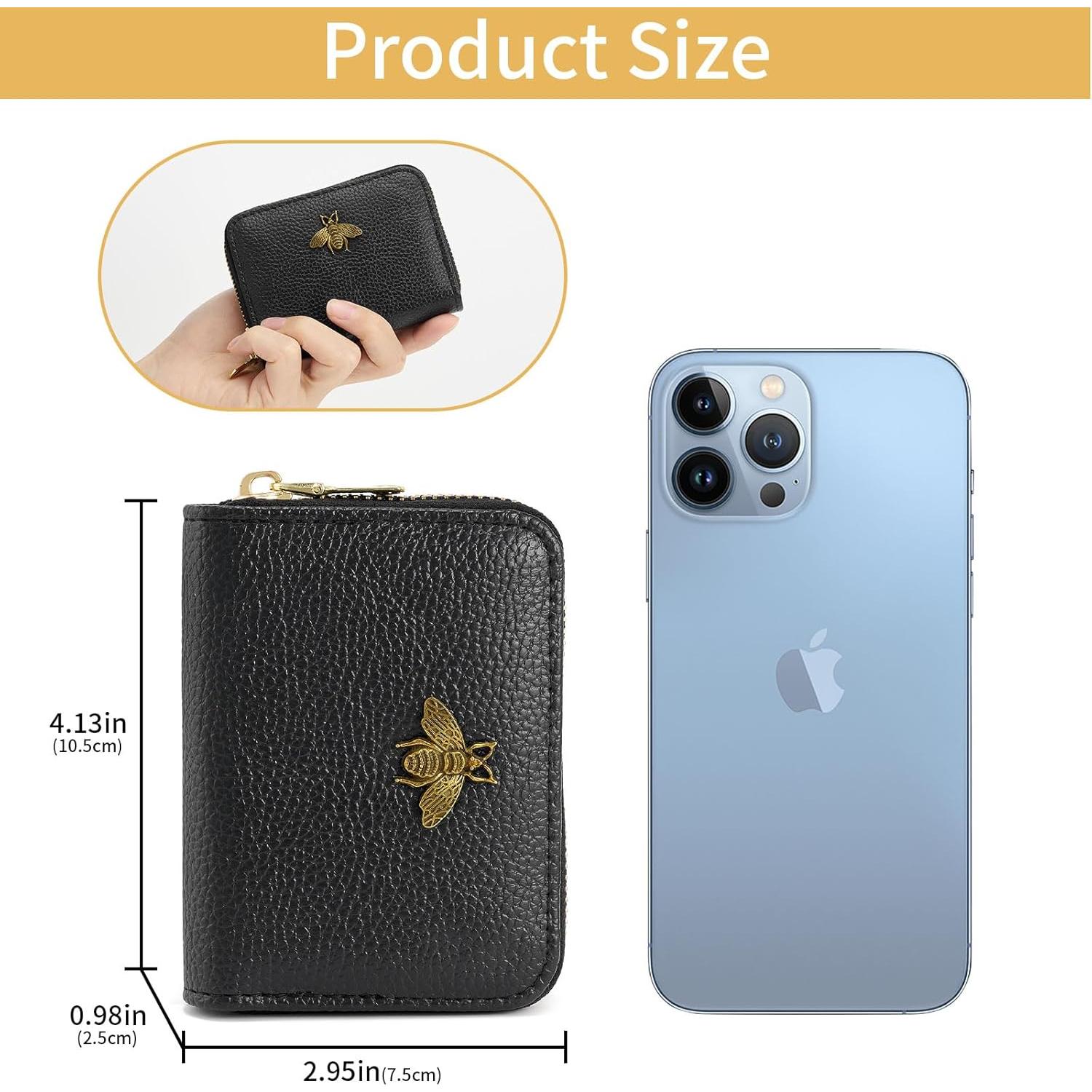 Cartera Pequeña para Mujeres WOZEAH con RFID - Negro