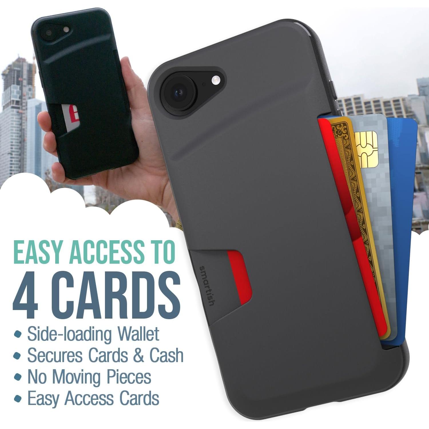 Funda Smartish para iPhone 16 Pro - Delgado y Protector, Negro