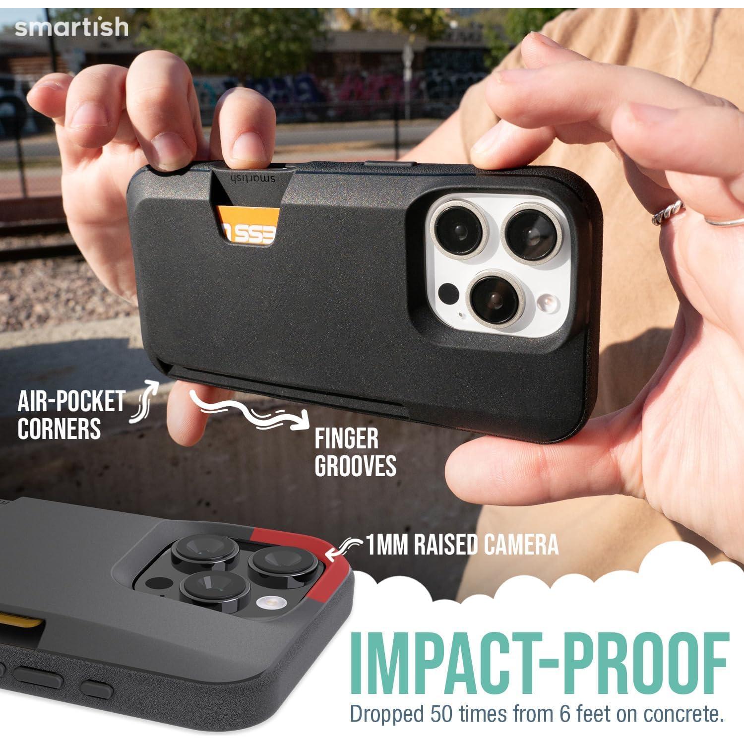 Funda Smartish para iPhone 16 Pro - Delgado y Protector, Negro