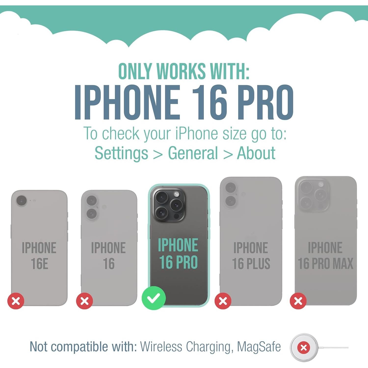 Funda Smartish para iPhone 16 Pro - Delgado y Protector, Negro