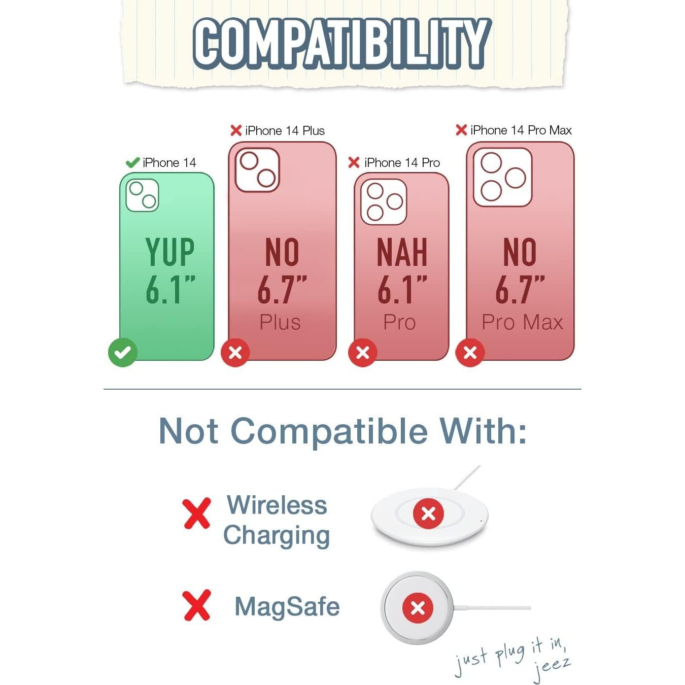 Funda Smartish para iPhone 14 - Asesino de Cartera Negra