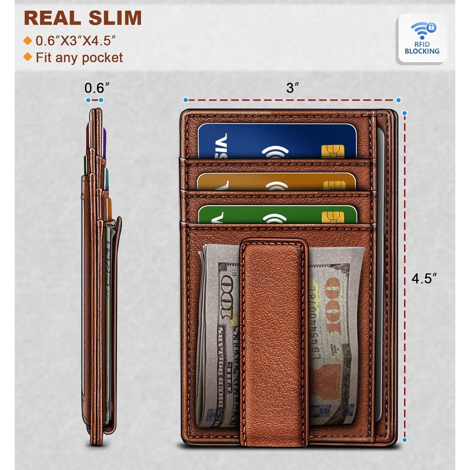 Billetera de Cuero Bulliant para Hombres con Clip y RFID