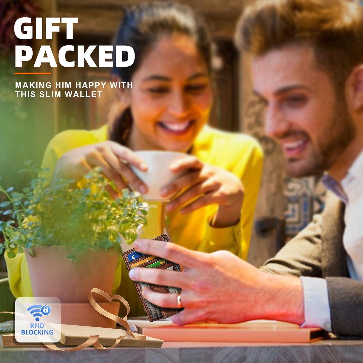 Billetera de Cuero Bulliant para Hombres con Clip y RFID