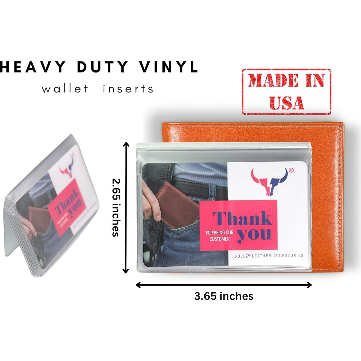 Juego de 2 Insertos de Vinilo 6 Páginas para Cartera Bifold