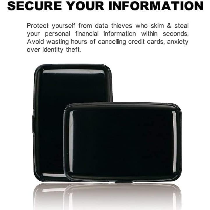 Protector de Tarjeta de Crédito RFID Aluminio IMAGILIVSPAS Negro