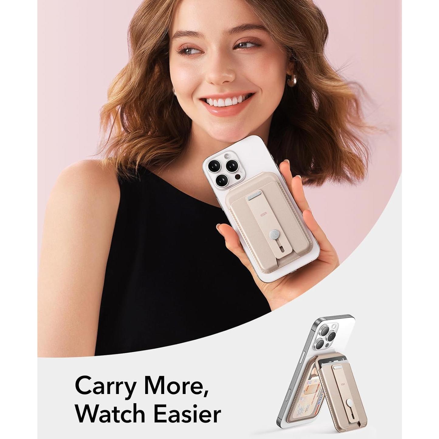 Cartera Aura MagSafe ESR Titanio Desértico para iPhone 12-16