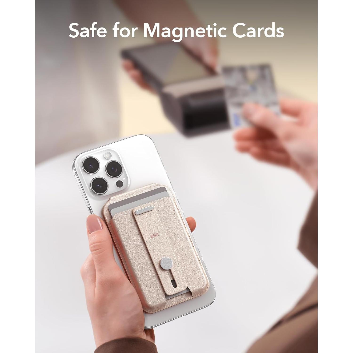 Cartera Aura MagSafe ESR Titanio Desértico para iPhone 12-16