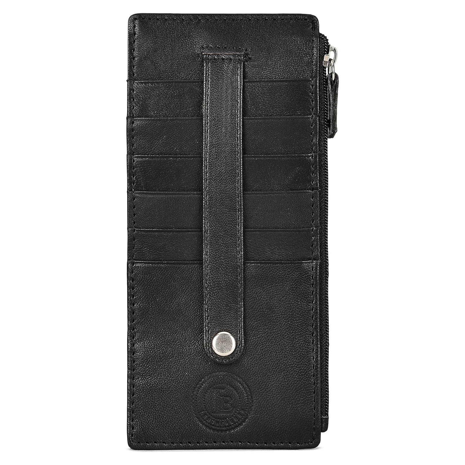 Cartera de Cuero para Mujeres Leatherboss Negra Todo en Uno