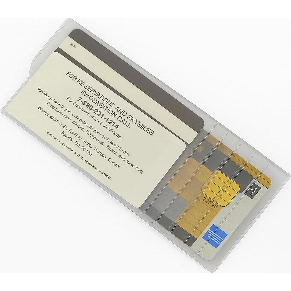 Juego de 2 Inserto Plástico Reemplazo Billeteras Cheques Ultra Delgado