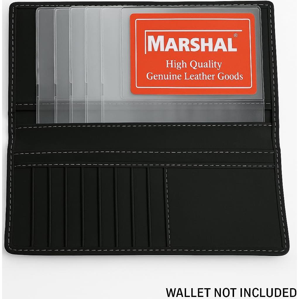 Juego de 2 Inserto Plástico Reemplazo Billeteras Cheques Ultra Delgado