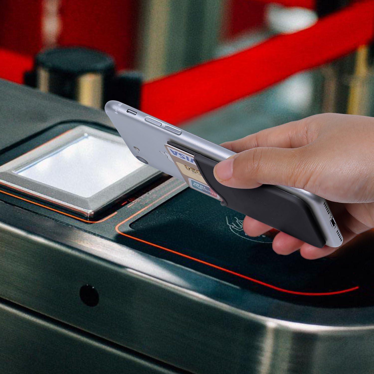 Soporte Adhesivo para Tarjetas Pofesun - 3 Fundas Silicona