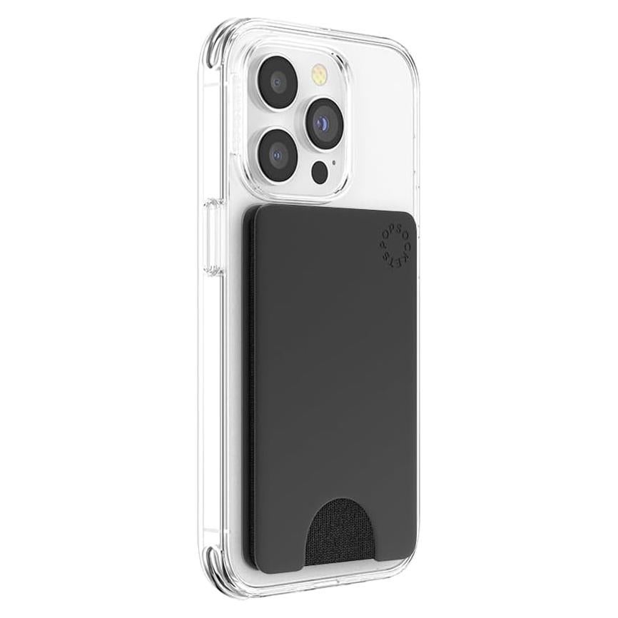 Cartera Adhesiva PopSockets para Teléfono Negro - Soporte para 3 Tarjetas