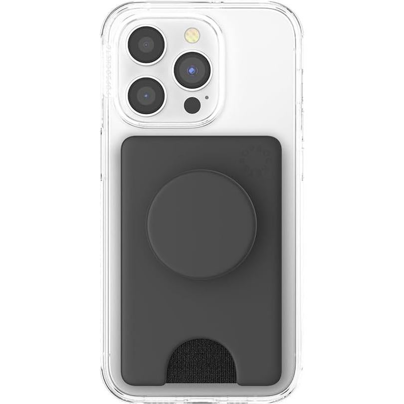 Cartera Adhesiva PopSockets para Teléfono Negro - Soporte para 3 Tarjetas