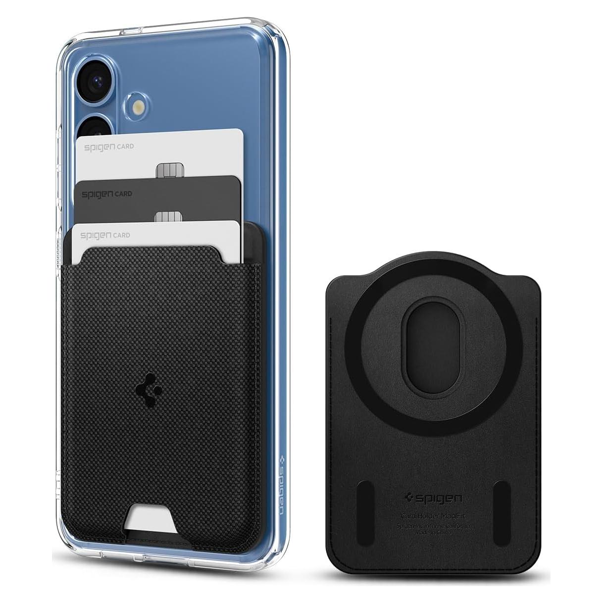 Soporte Magnético Spigen MagFit para Galaxy S25/S24/Z Fold 7 y iPhone 16/15/14/13/12 - Tela Negra