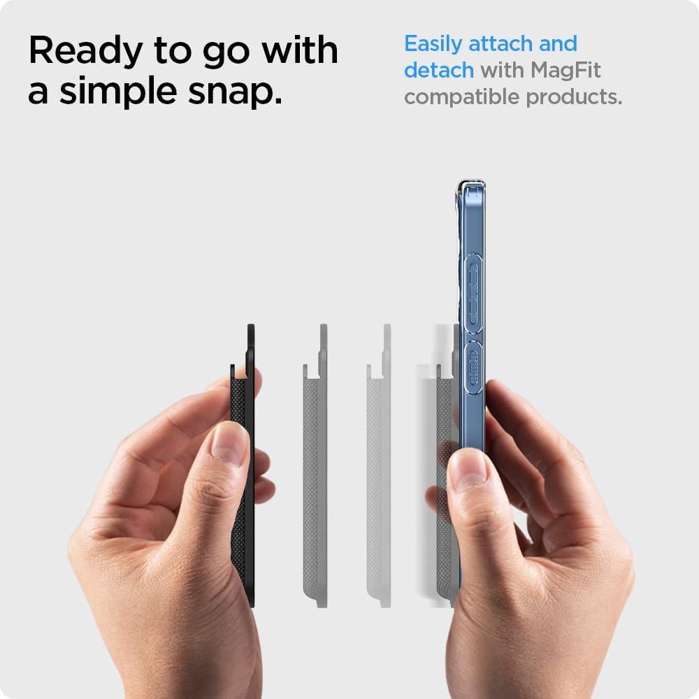 Soporte Magnético Spigen MagFit para Galaxy S25/S24/Z Fold 7 y iPhone 16/15/14/13/12 - Tela Negra