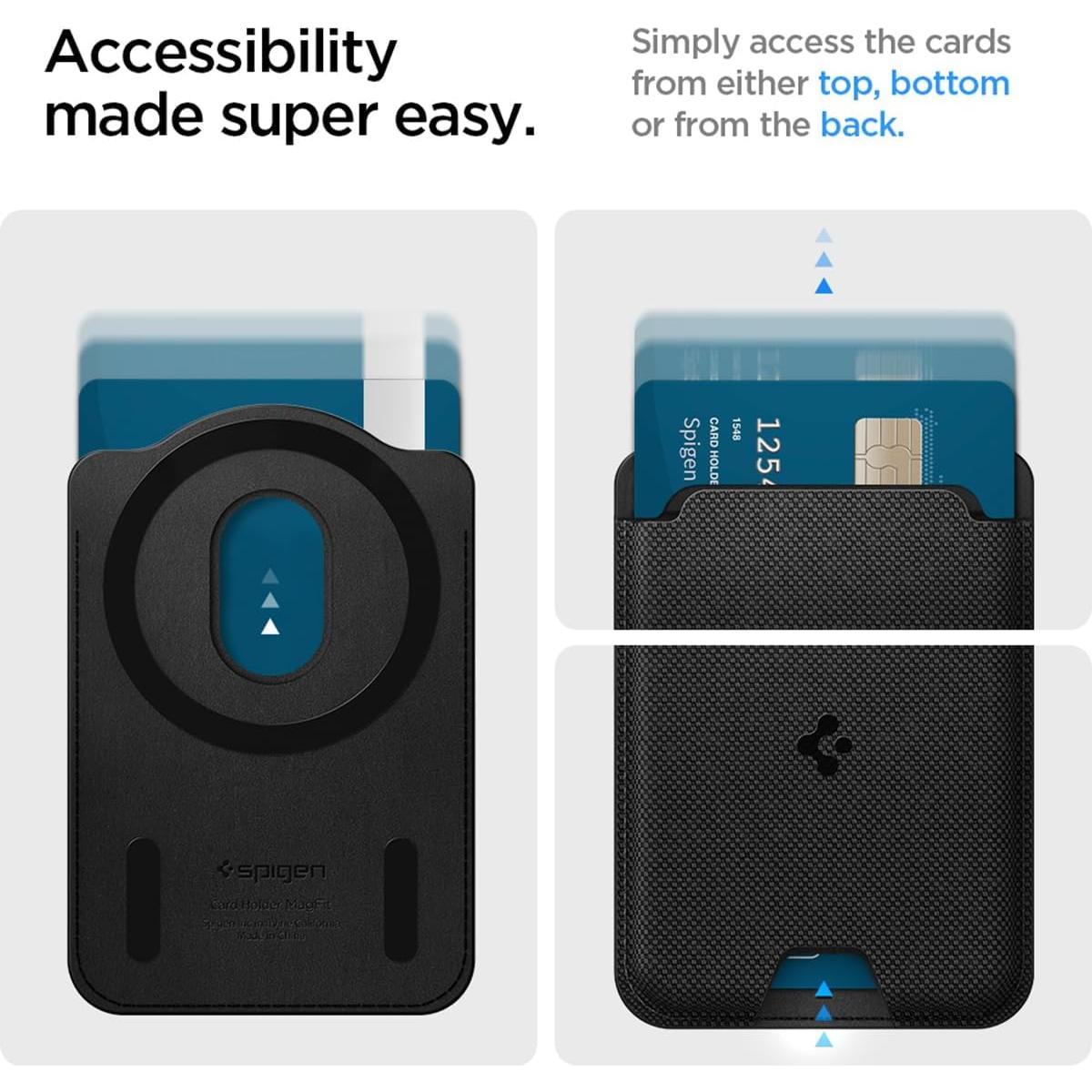 Soporte Magnético Spigen MagFit para Galaxy S25/S24/Z Fold 7 y iPhone 16/15/14/13/12 - Tela Negra