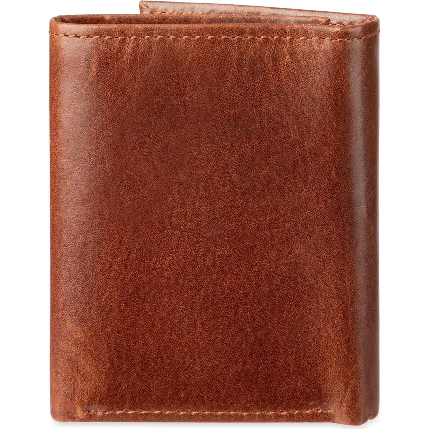 Billetera Trifold RFID Levi's para Hombre - Cuero Marrón