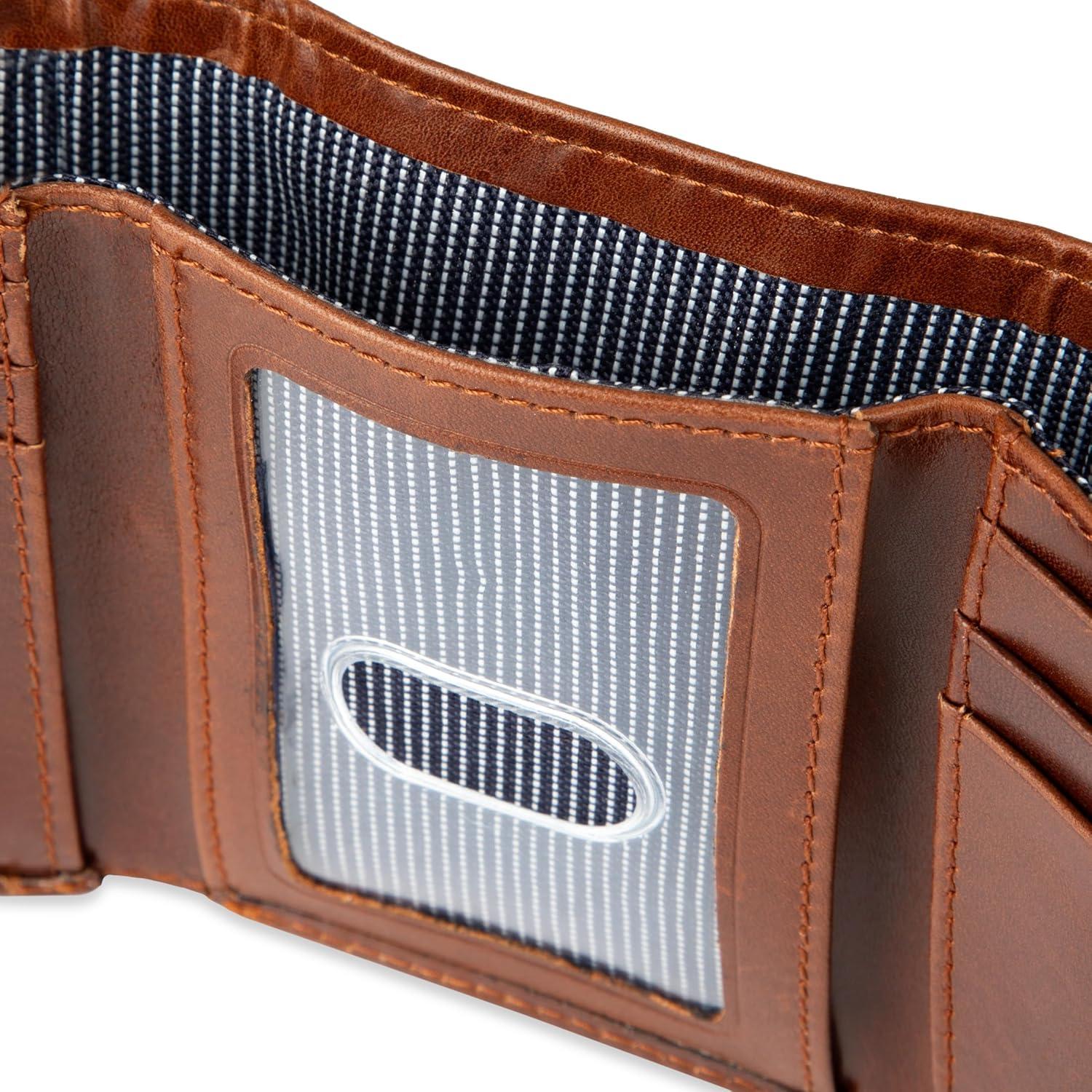 Billetera Trifold RFID Levi's para Hombre - Cuero Marrón