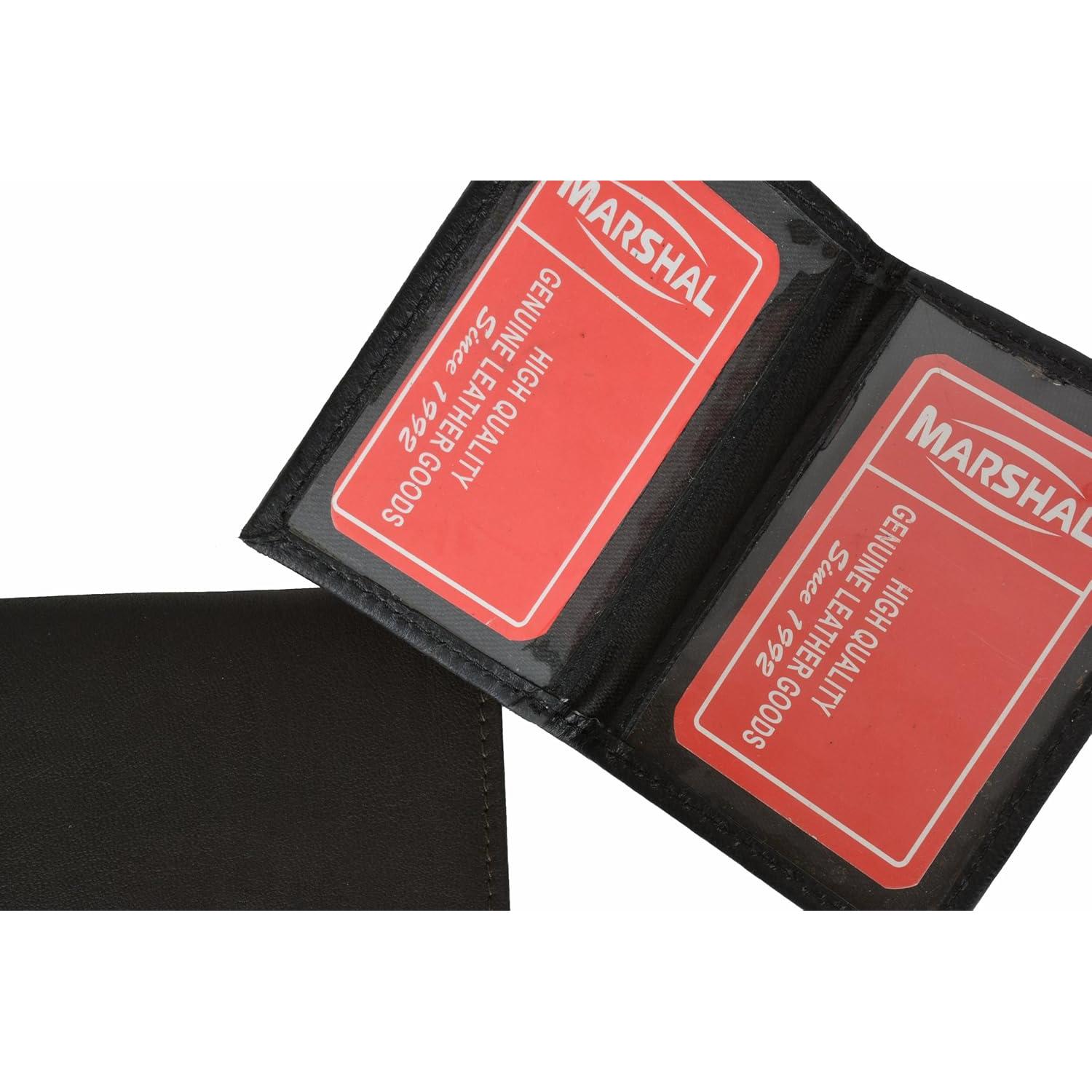 Billetera Mini de Cuero Genuino Marshal Compacta para Tarjetas