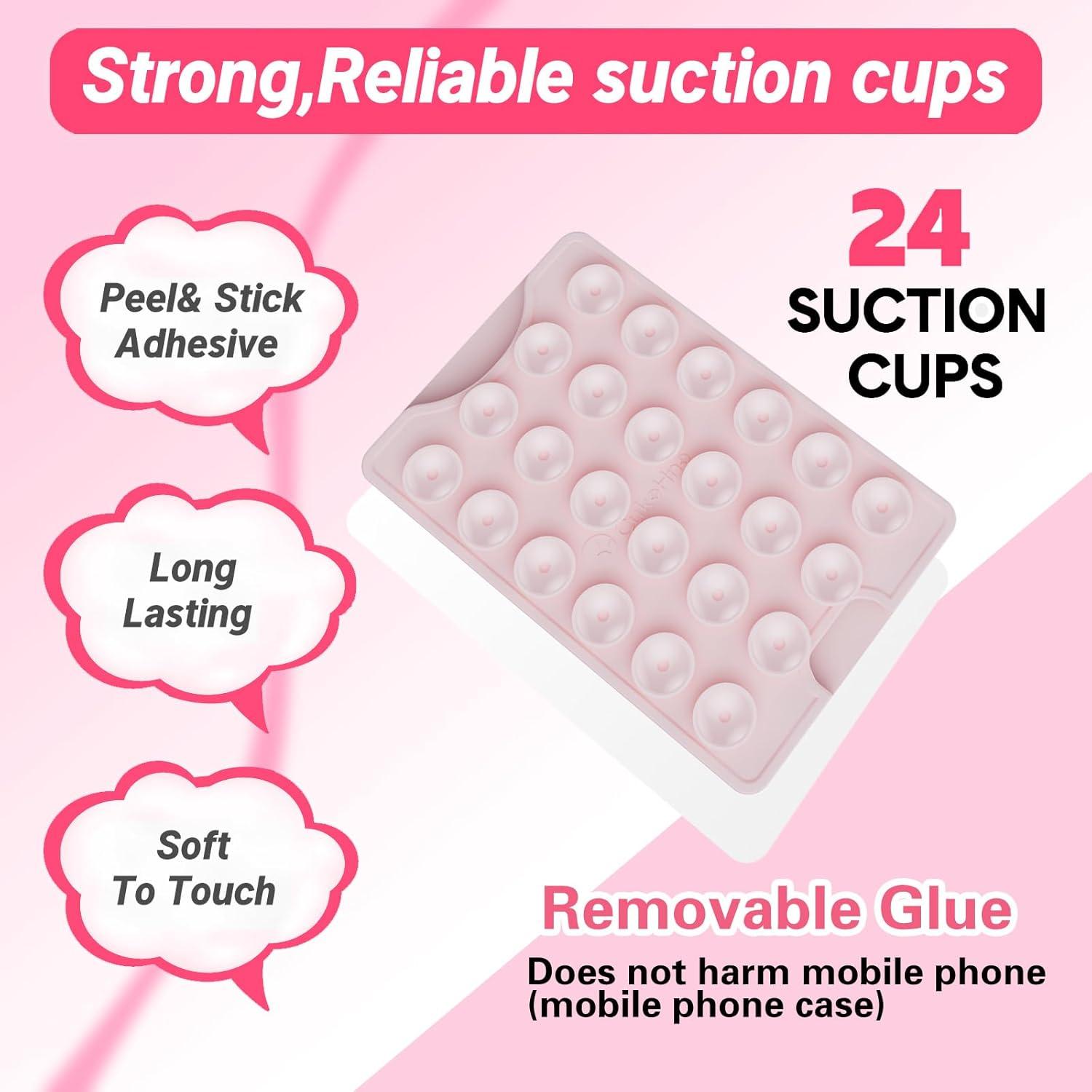 Soporte Adhesivo para Tarjetas CukoHno Rosa Tiza 3 Tarjetas